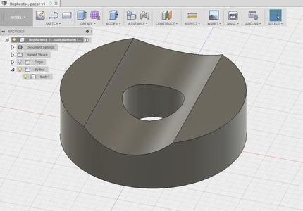 BQ Hephestos 2 - spacer for build platform levers