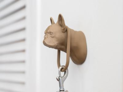 French Bulldog  , leash hanger