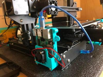 Raspeberry Pi 3 case _mountable on Frame of Creality Printers(CR10,Ender-3 etc)
