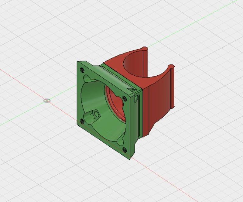 40 x 40mm Extruder Fan Adaptor for J-head or Clone ED3V6