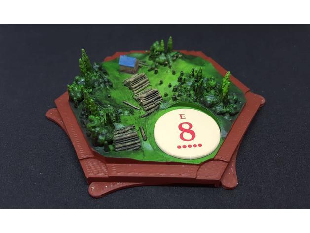 Settlers of Catan -- interlocking -- "wood" remix