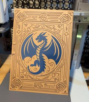 Dragon cover for bambu plate holder - book edition