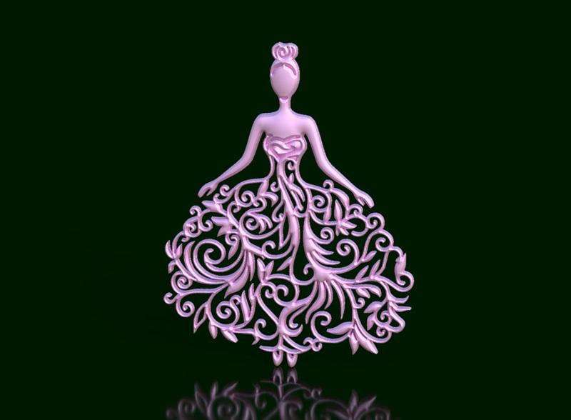 Royal Splendor: Princess Sculpture with Ornate Dresses