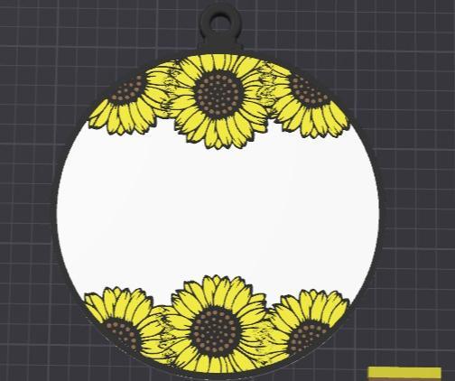 Sunflower Round Sign