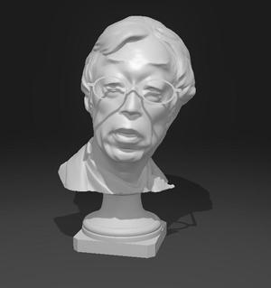 Satoshi Nakamoto Portrait Sculture 3D print model