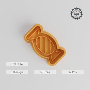 Candy Shape Cutter & Stamp, Cookie & Fondant Mold, Sweets, Confectionery, Christmas Treats, Set of 6, Sizes S/M/L PRODUCT_4827