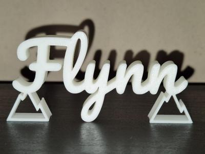 Flynn Name Sign Display Decor