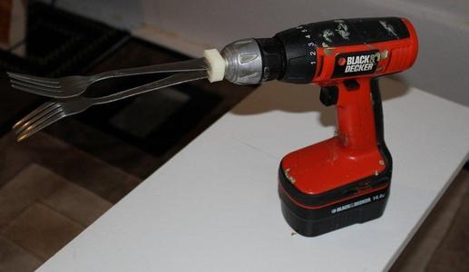 Silverware Whisk Adapter for Drill