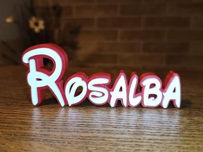 Disney Name Sign Rosalba Kid Room Wall Decor Tag 