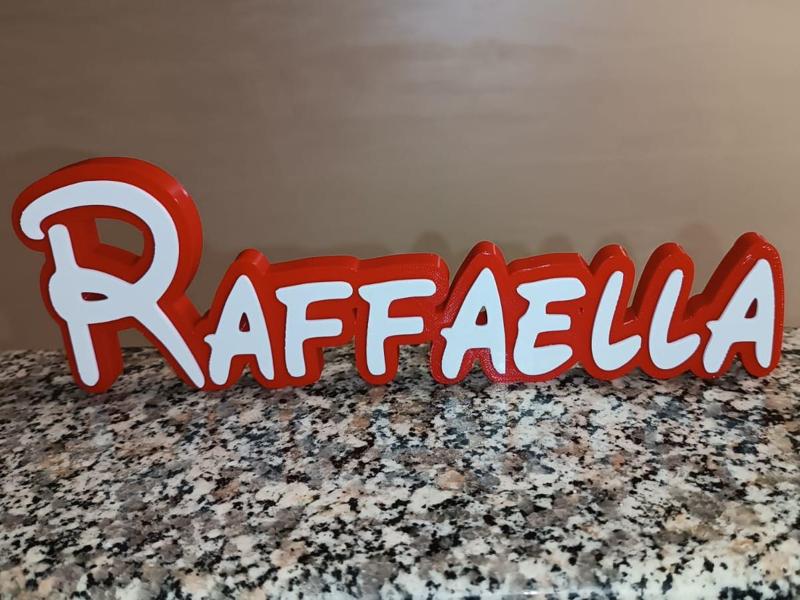 Disney Name Sign Raffaella Kid Room Wall Decor ART