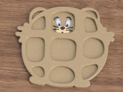 Tom And Jerry Waffle Coaster