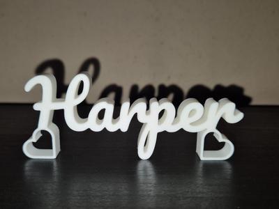 Harper Name Sign Display Decor