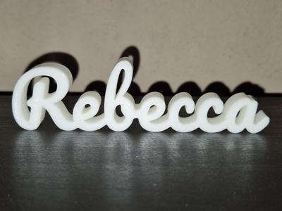 Rebecca Name Sign Display Decor
