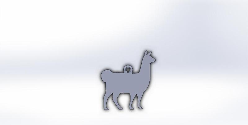 Llama Christmas Ornament 