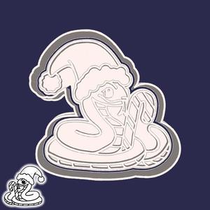 Christmas | New Year cookie cutters - snake: symbol of 2025 year (style 7)