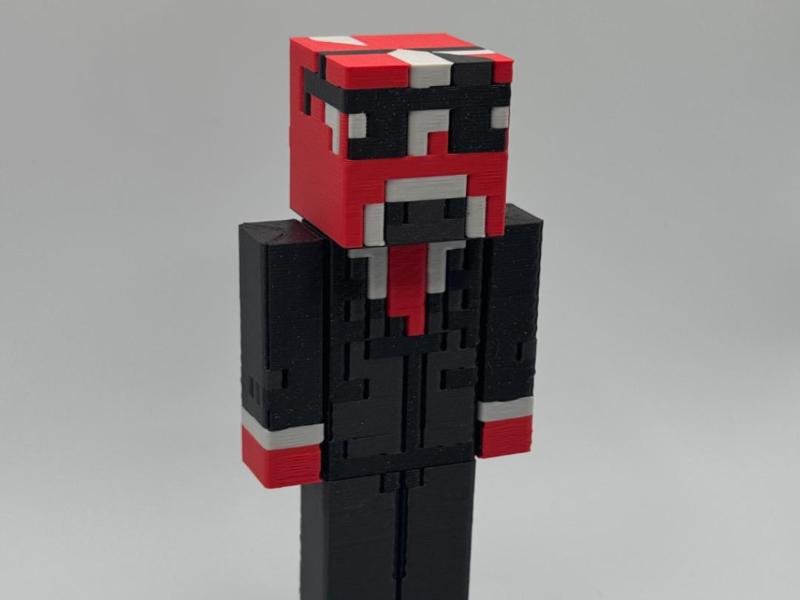 Minecraft Red Cool Cow Skin Figure | 12cm