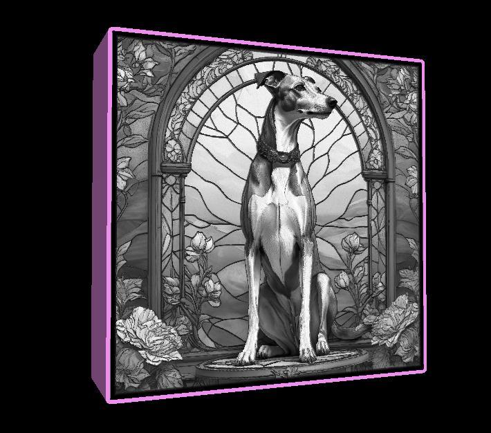 Lightbox whippet  lithophane