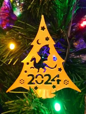 Christmas tree with a dragon 2024