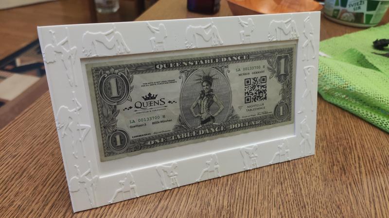 Striptease picture frame