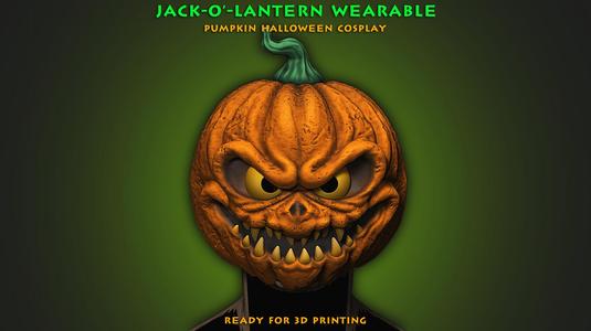 Jack-O-Lantern Head Wearable - Pumpkin  Decoration and Cosplay For Halloween