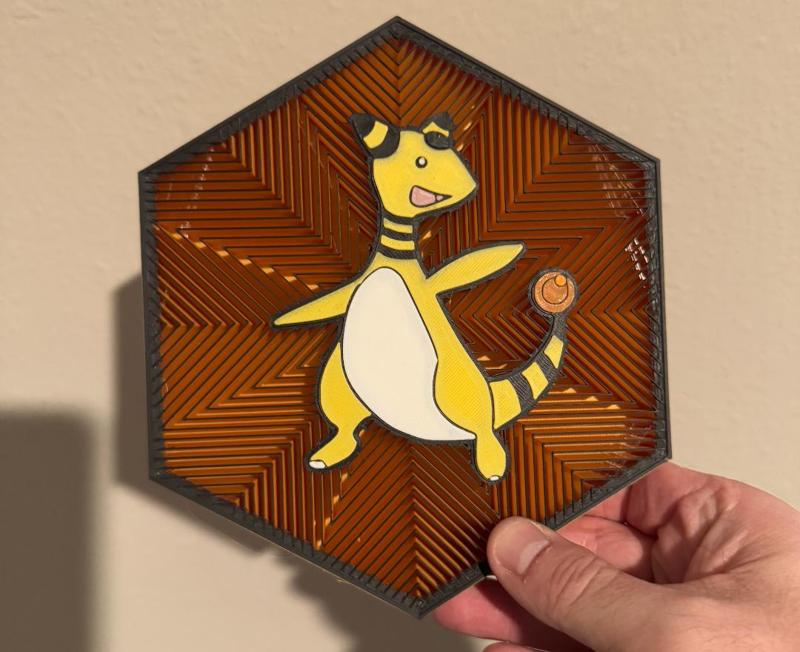 #181 Ampharos Hex Wall Art