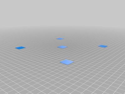 5 squares with 0.2mm height for bed leveling test