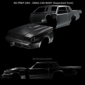 NO PREP GNX - DRAG CAR BODY (Separated front)
