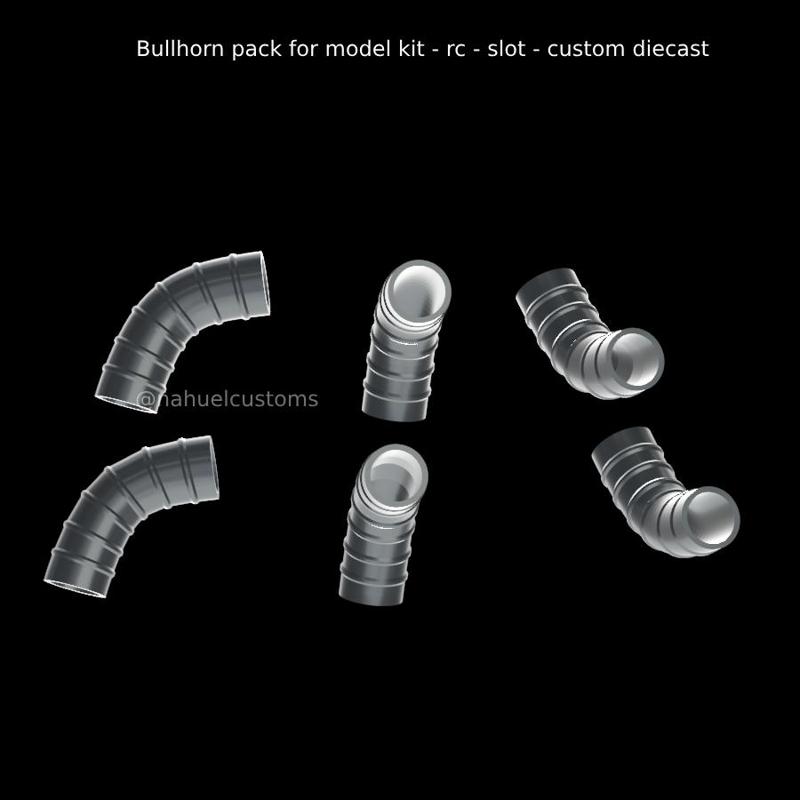 Bullhorn pack for model kit - rc - slot - custom diecast