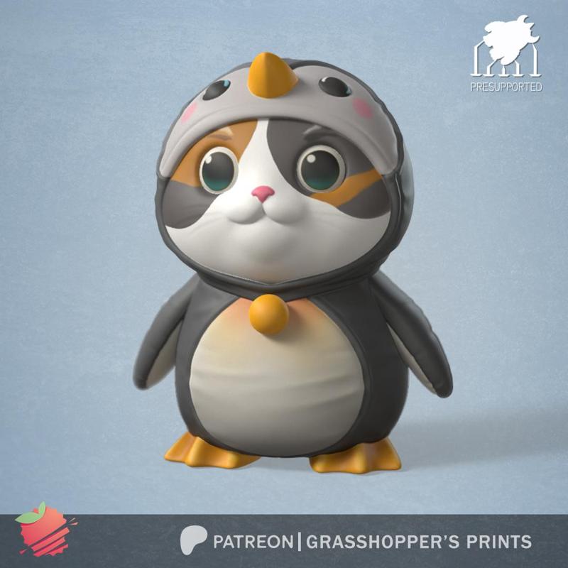 Costumed Cat Penguin
