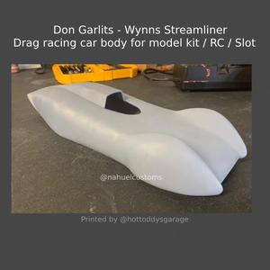 Don Garlits - Wynns Streamliner - Jocko - Drag racing car body for model kit / RC / Slot