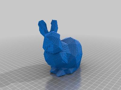 voxelized stanford bunny
