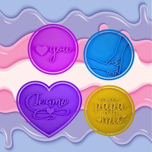 COOKIE CUTTER I love you / dad / you set of 4