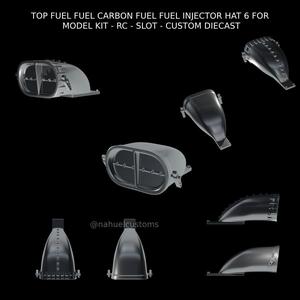 TOP FUEL FUEL CARBON FUEL FUEL INJECTOR HAT 6 FOR MODEL KIT - RC - SLOT - CUSTOM DIECAST