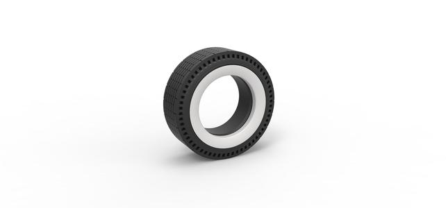 Diecast Whitewall rear tire of vintage dragster Version 9 Scale 1:25