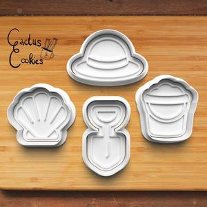 Beach Bucket Spade Cookie Cutter set 0850