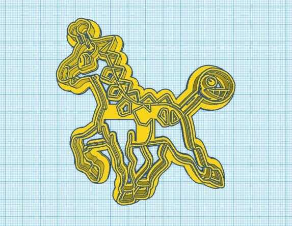 Pokemon: Girafarig Cookie Cutter