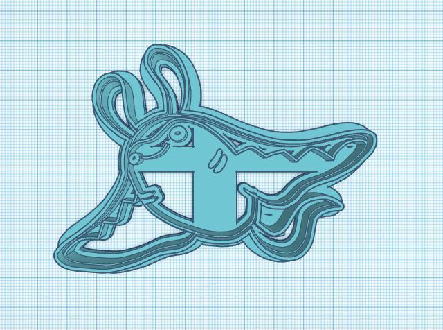 Pokemon: Mantine Cookie Cutter