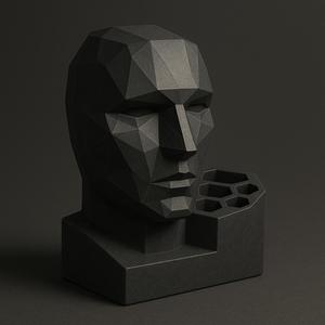Squid Game VIP Mask Head – Low Poly Pen Holder