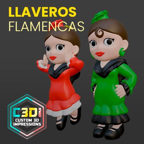Flamenco Sevillana key ring Sonny Angel style