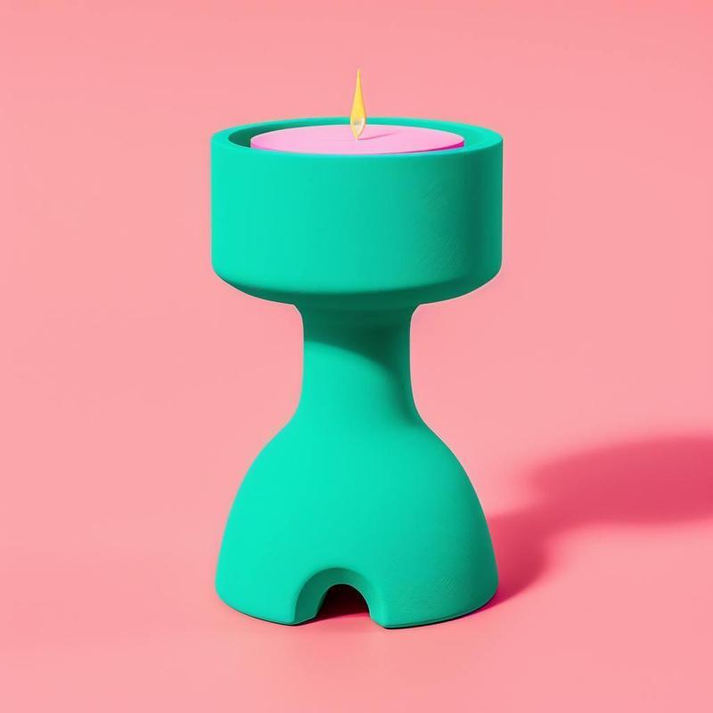 Plunglow - Bold Pop Art Tealight Candle Holder | Modern Memphis Style Decor