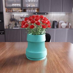 3D Cylinder Vase STL File - 421
