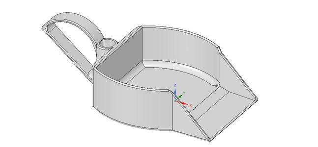 dustpan with 2 handle dust scoop 3d-print and cnc