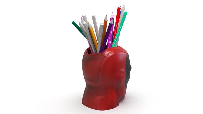 Deadpool Head Pencil Holder / Plant Pot