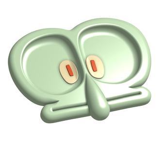 Spongebob Inspired Squidward Butt Dent Tray
