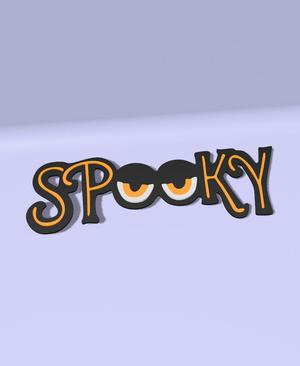 Spooky halloween decor door