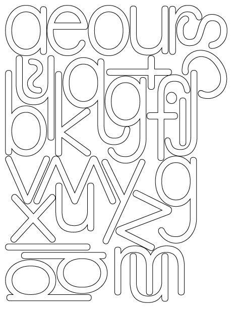 Sand paper letters print lower case Montessori tactile for laser cut