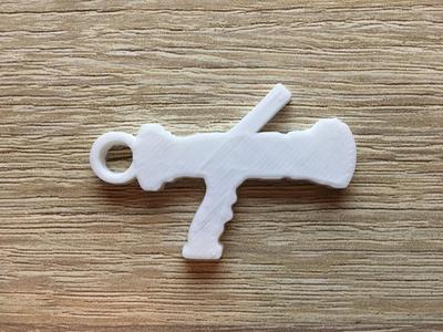 Firefighting fog nozzle keychain