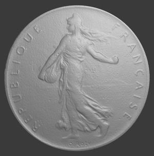 France, 1 Franc, Face Side