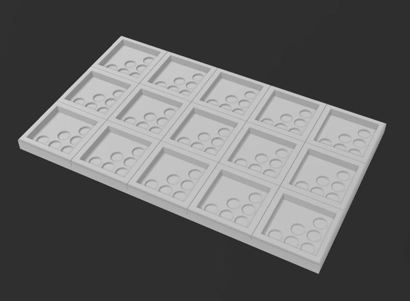 Wargaming Fantasy Movement Tray 5x3 - Converter 20mm to 25mm