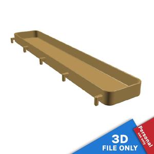 CONTAINER WITH 34X5.5X2CM STORAGE SPACE FOR IKEA SKADIS